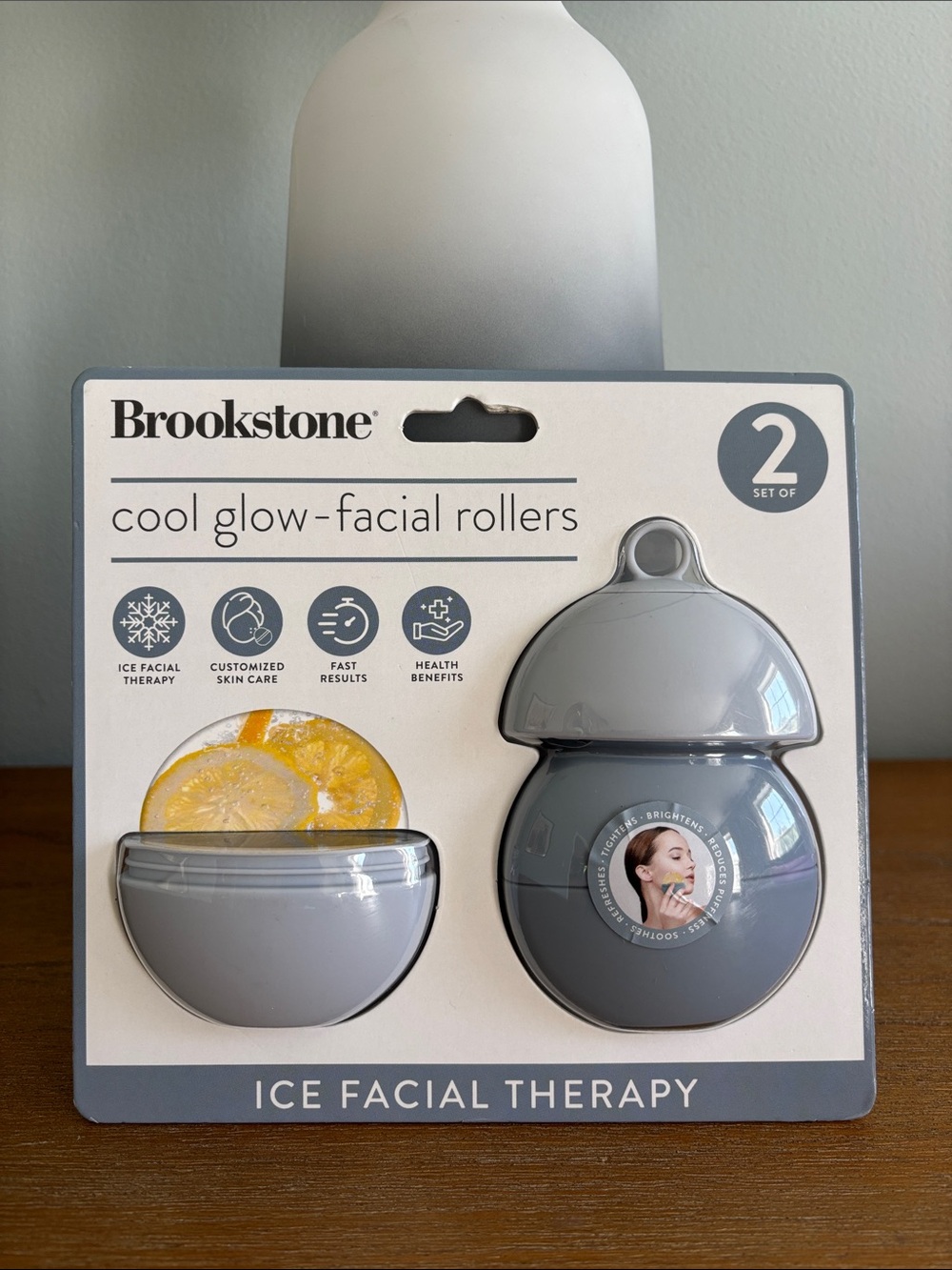 Brookstone Cool Glow-Facial Rollers, set of 2